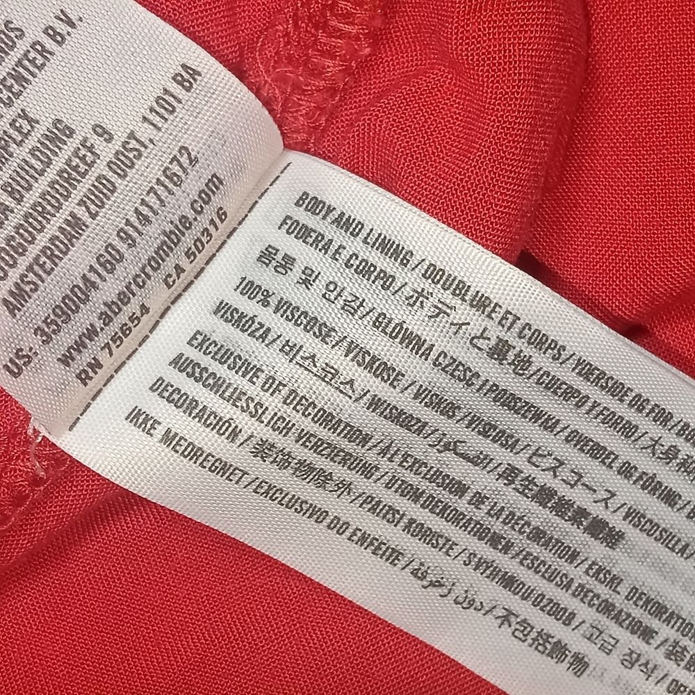 Hollister Embroidered Sleeveless Tank Dress Red Sz S - Picture 8 of 12
